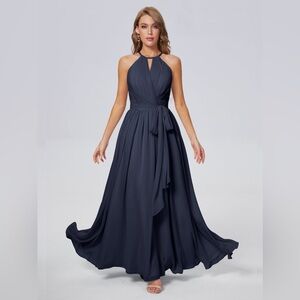 Elegant Navy Blue Women's Dress